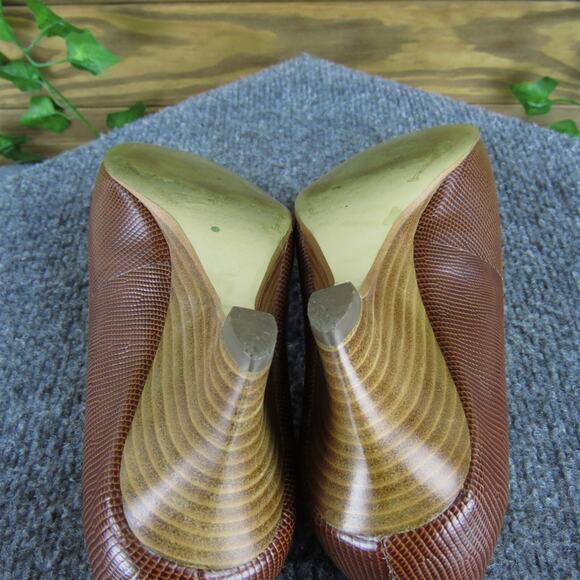 Franco Sarto Women Atrium Peep Toe Brown Leather Pump 7 Medium Gently Used 2025 - Picture 6 of 7